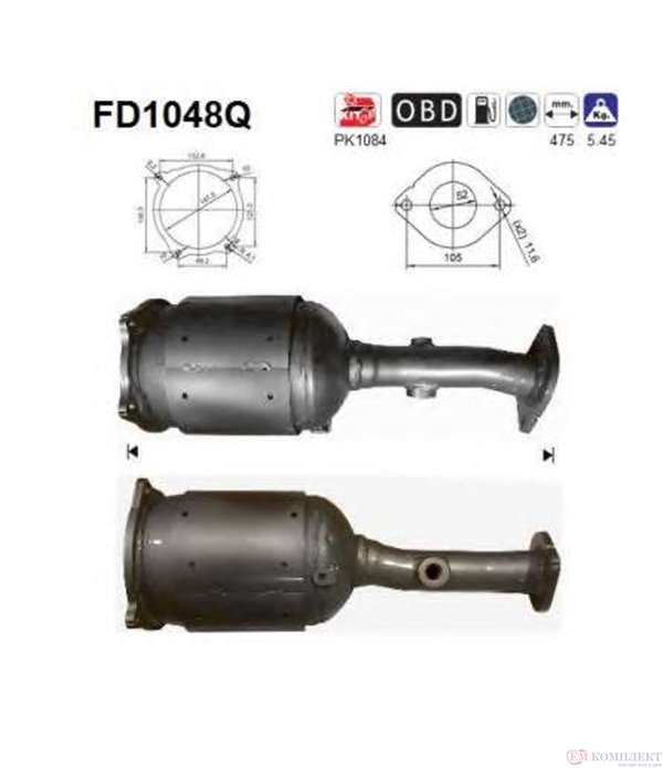 ФИЛТЪР DPF NISSAN QASHQAI (2007-) 1.5TD DCI - AS