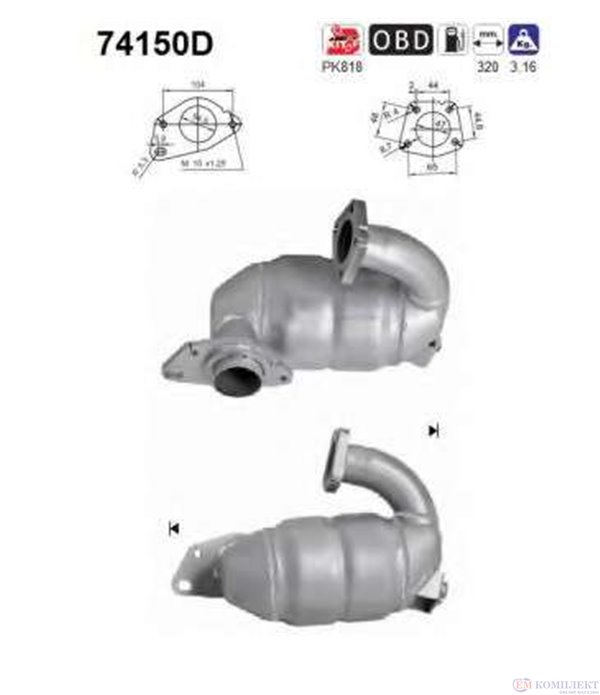 КАТАЛИЗАТОР RENAULT FLUENCE (2010-) 1.5TD DCI - AS