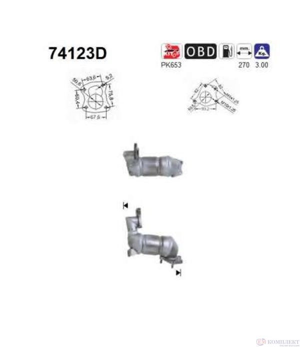 КАТАЛИЗАТОР NISSAN ALMERA (2002-) 1.5TD DCI - AS