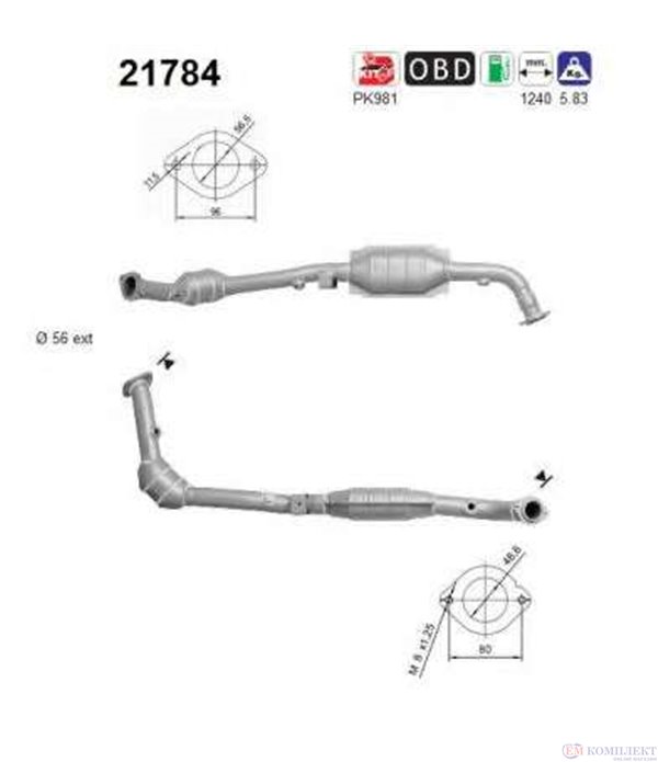 КАТАЛИЗАТОР ДЕСЕН OPEL OMEGA B (1994-) 2.6i V6 - AS