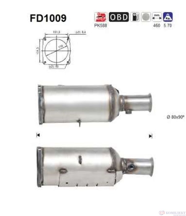 ФИЛТЪР DPF PEUGEOT 406 (1995-) 2.2TD HDI - AS