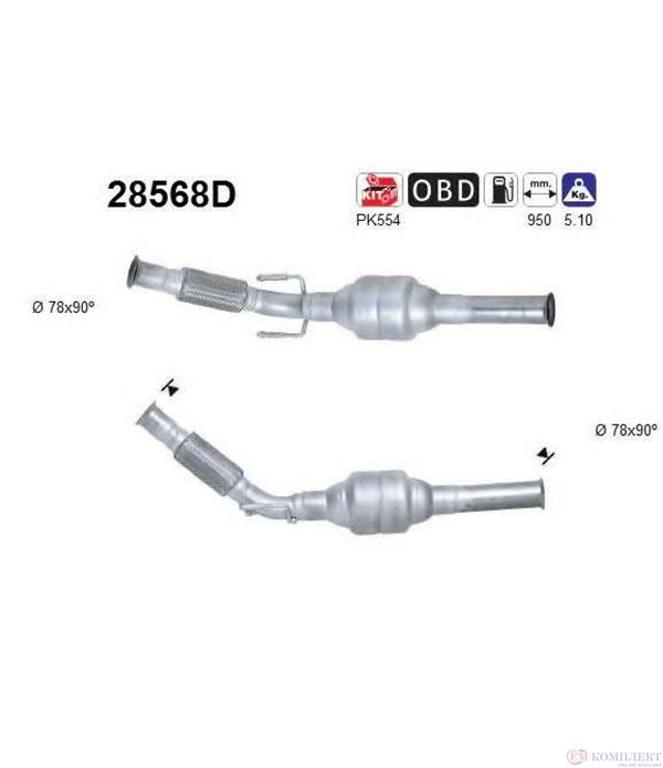 КАТАЛИЗАТОР PEUGEOT 406 (1995-) 2.0TD HDI - AS