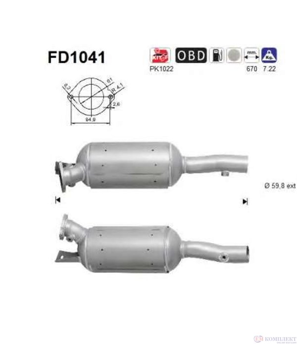 ФИЛТЪР DPF RENAULT ESPACE (2002-) 2.0TD DCI - AS