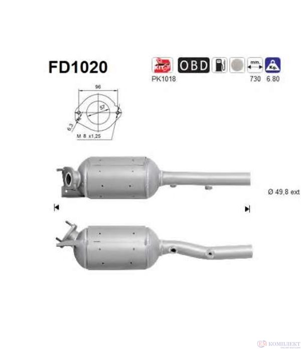 ФИЛТЪР DPF RENAULT SCENIC (2003-) 1.9TD DCI - AS