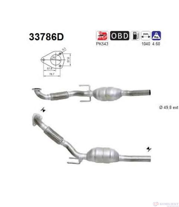 КАТАЛИЗАТОР SKODA ROOMSTER (2006-) 1.9TD TDI - AS