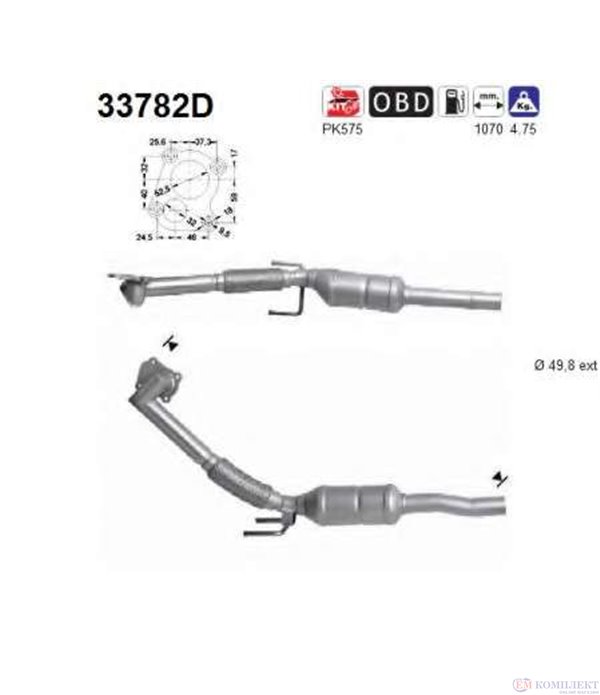 КАТАЛИЗАТОР SKODA ROOMSTER (2006-) 1.4TD TDI - AS