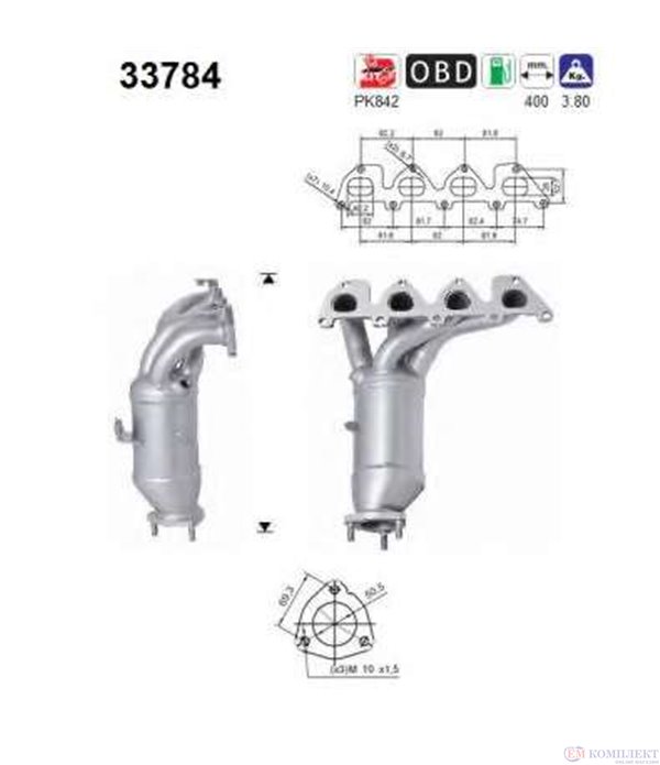 КАТАЛИЗАТОР ПРЕДЕН SEAT CORDOBA (2002-) 1.4i 16V - AS