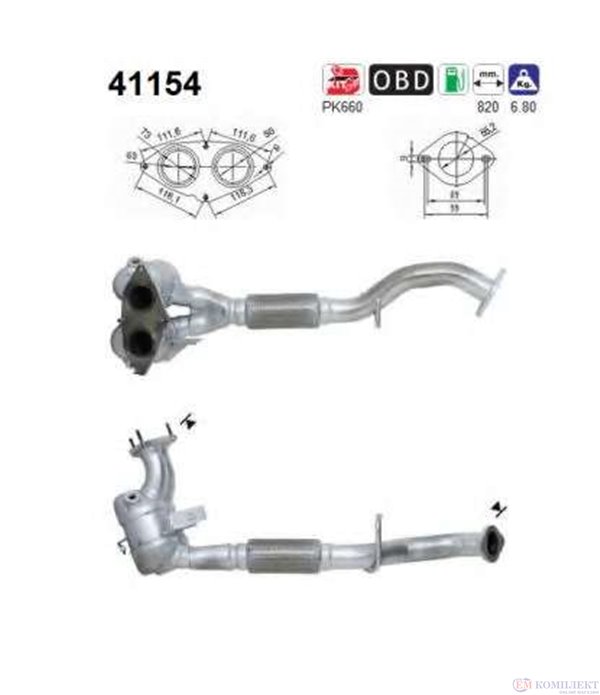 КАТАЛИЗАТОР ПРЕДЕН ALFA ROMEO 147 (2000-) 2.0i 16V - AS