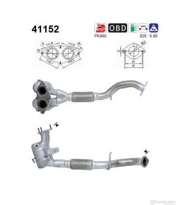 КАТАЛИЗАТОР ПРЕДЕН ALFA ROMEO 156 (1997-) 1.6i 16V - AS