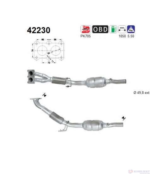 КАТАЛИЗАТОР SEAT ALTEA (2004-) 1.6i 16V - AS