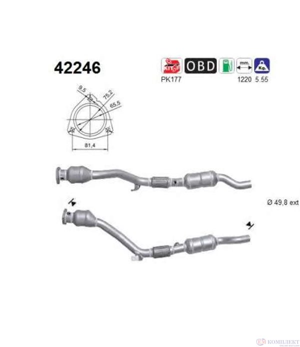 КАТАЛИЗАТОР ДЕСЕН VOLKSWAGEN PASSAT (2000-) 2.8i V6 - AS