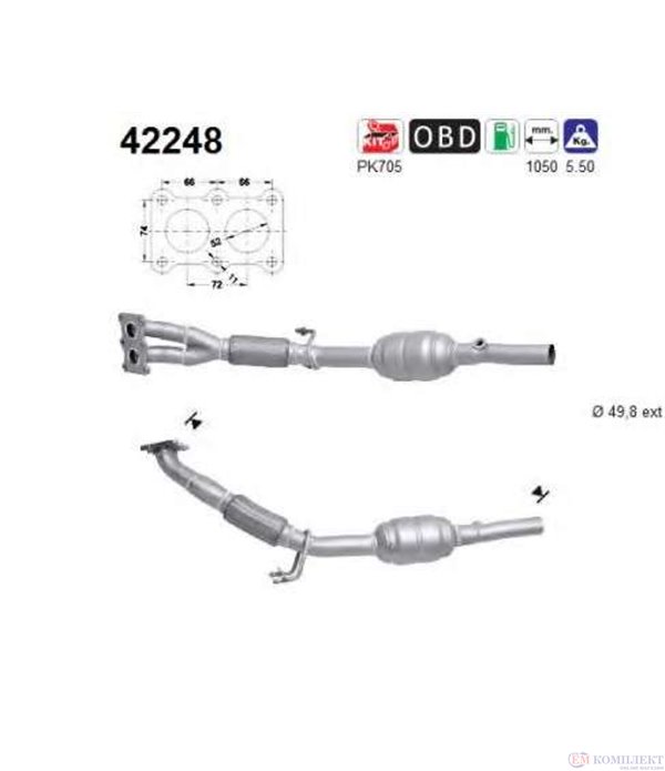 КАТАЛИЗАТОР VOLKSWAGEN JETTA (2005-) 1.6i 8V - AS