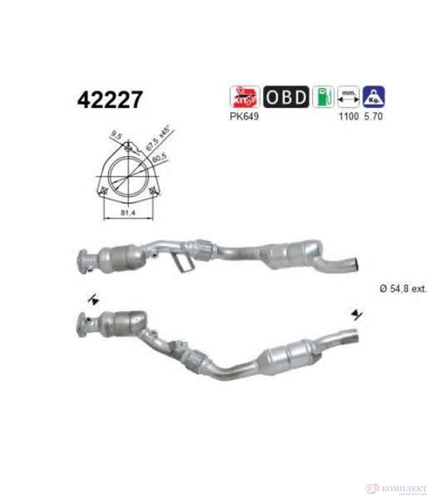 КАТАЛИЗАТОР ДЕСЕН AUDI A4 (2000-) 2.4i - AS