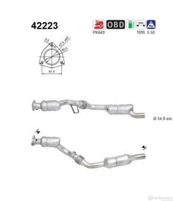 КАТАЛИЗАТОР ДЕСЕН AUDI A4 (2000-) 3.0i V6 - AS