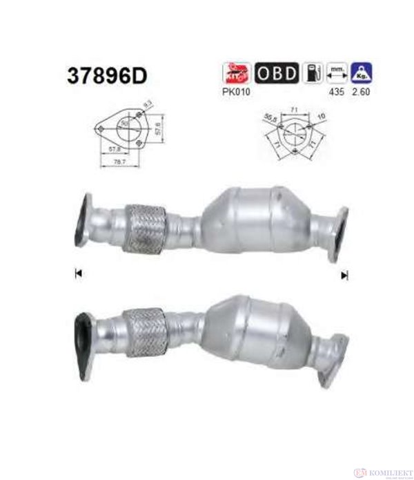 КАТАЛИЗАТОР AUDI A4 (2000-) 1.9TDi - AS