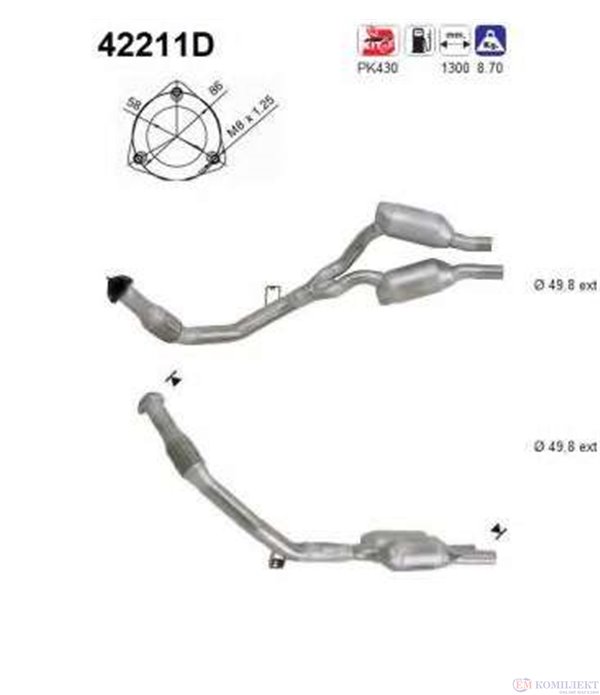 КАТАЛИЗАТОР AUDI A6 (1997-) 2.5TD - AS