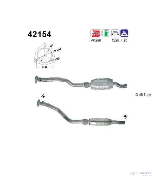 КАТАЛИЗАТОР ДЕСЕН AUDI A4 (1994-) 2.6 V6 - AS