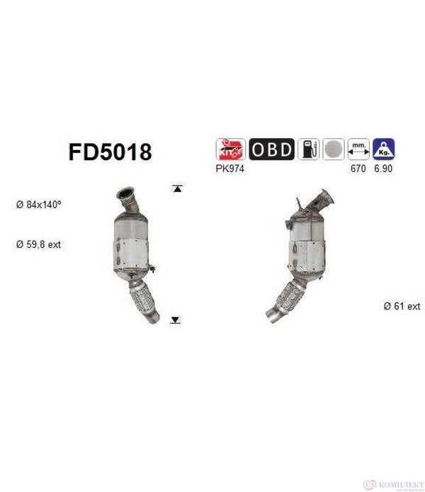 ФИЛТЪР DPF BMW 3 SERIES E90 (2005-) 2.0TD - AS