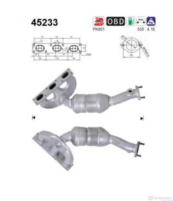 КАТАЛИЗАТОР BMW 7 SERIES E65 (2001-) 3.0i 24V - AS