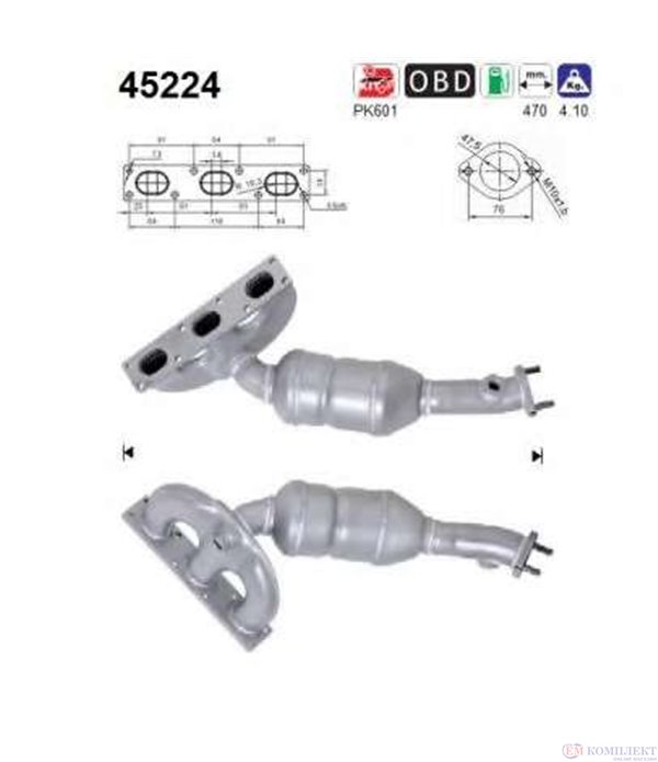КАТАЛИЗАТОР BMW 3 SERIES E46 (1998-) 2.5i 24V - AS