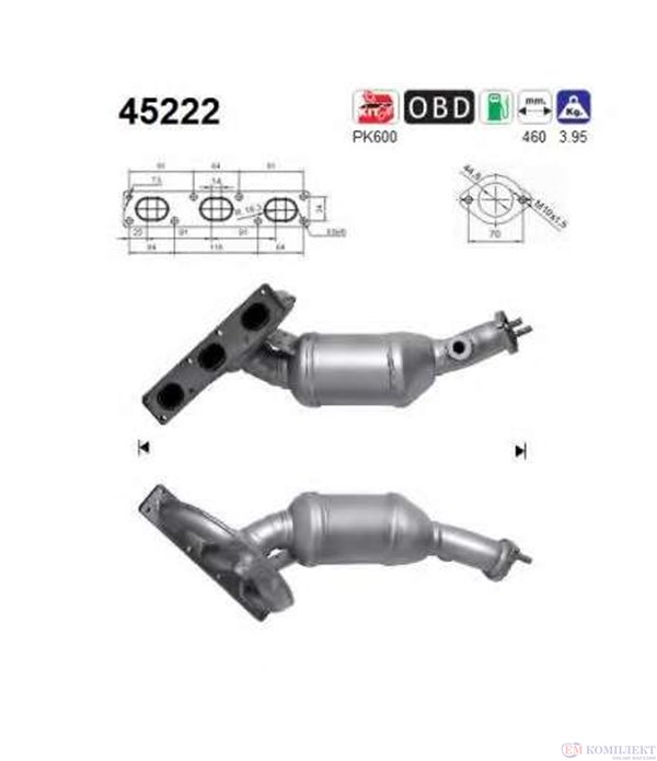 КАТАЛИЗАТОР BMW 3 SERIES E46 (1998-) 2.2i 24V - AS