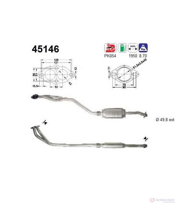 КАТАЛИЗАТОР BMW 3 SERIES E36 (1990-) 1.9i 16V - AS