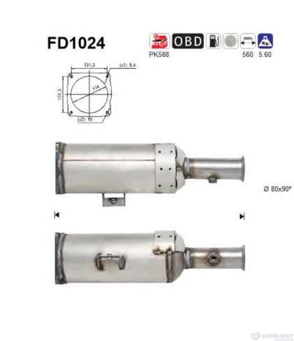 ФИЛТЪР DPF PEUGEOT EXPERT (2007-) 2.0TD HDI - AS