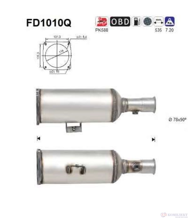 ФИЛТЪР DPF PEUGEOT 807 (2002-) 2.0TD HDI - AS