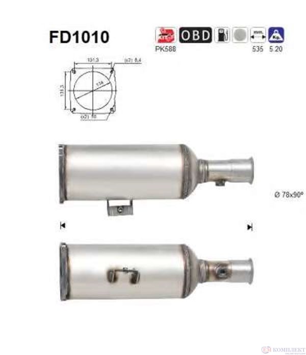 ФИЛТЪР DPF PEUGEOT 807 (2002-) 2.0TD HDI - AS