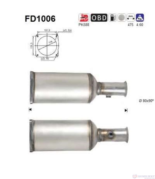 ФИЛТЪР DPF CITROEN C5 (2000-) 2.2TD HDI - AS