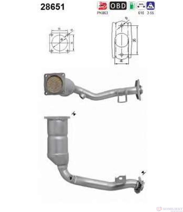 КАТАЛИЗАТОР CITROEN C2 (2002-) 1.6i 16V - AS