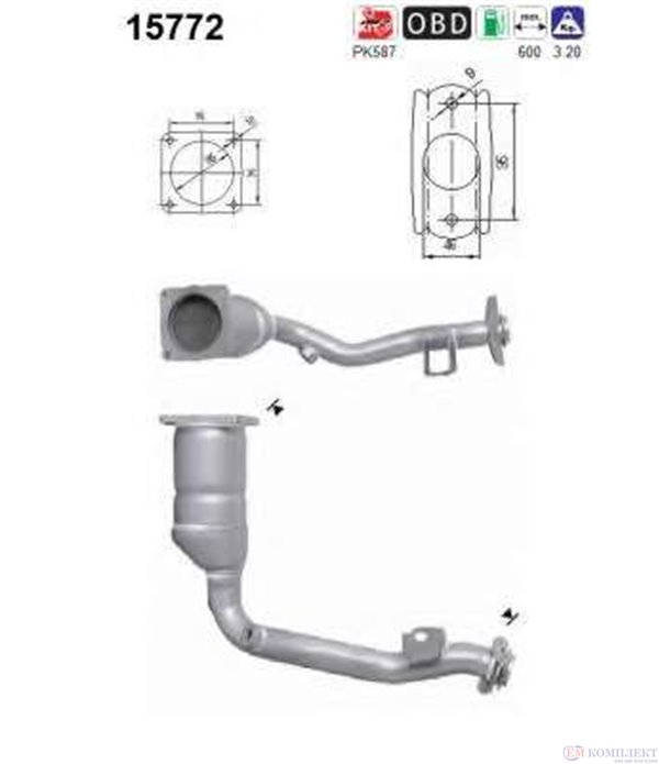 КАТАЛИЗАТОР CITROEN C2 (2002-) 1.4i 16V - AS