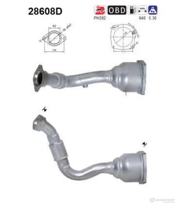 КАТАЛИЗАТОР PEUGEOT 807 (2002-) 2.2TD HDI - AS