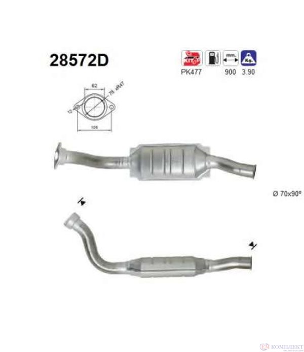 КАТАЛИЗАТОР CITROEN EVASION (1994-) 2.0TD HDI - AS