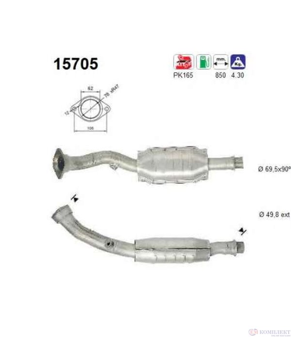 КАТАЛИЗАТОР CITROEN ZX (1994-) 2.0i 16V - AS