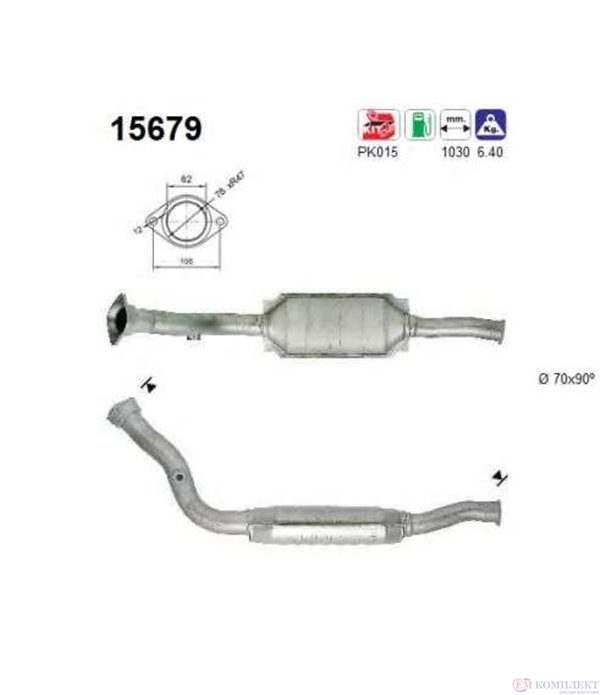 КАТАЛИЗАТОР CITROEN EVASION (1994-) 2.0i - AS