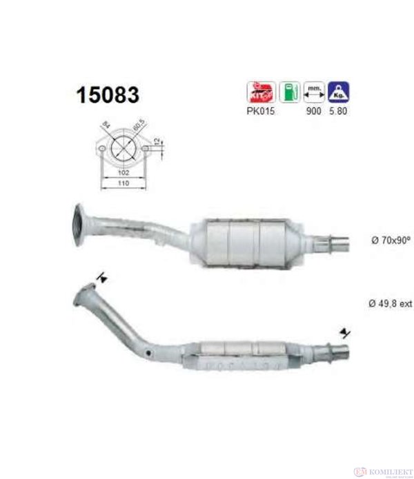 КАТАЛИЗАТОР CITROEN ZX (1991-) 2.0i 16V - AS