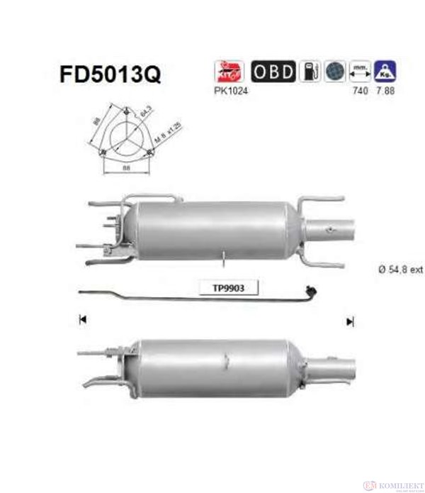 ФИЛТЪР DPF OPEL SIGNUM (2003-) 1.9TD CDTI - AS