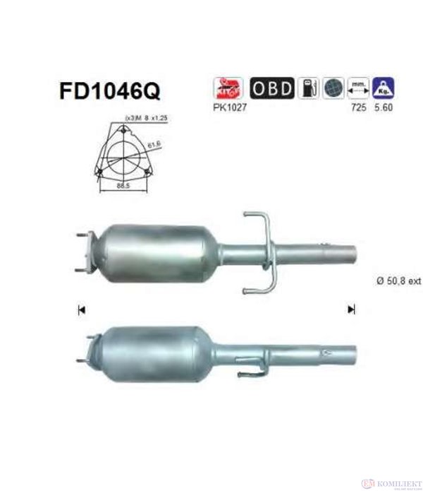 ФИЛТЪР DPF FIAT 500 (2007-) 1.3TD MJTD - AS