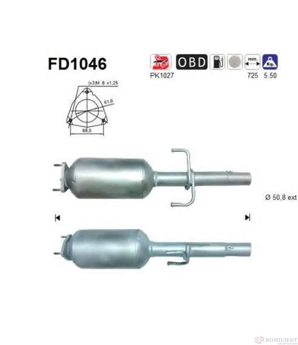 ФИЛТЪР DPF FIAT 500 (2007-) 1.3TD MJTD - AS