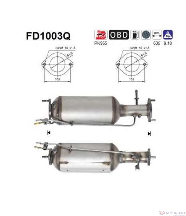 ФИЛТЪР DPF FORD FOCUS (2008-) 2.0TD TDCI - AS