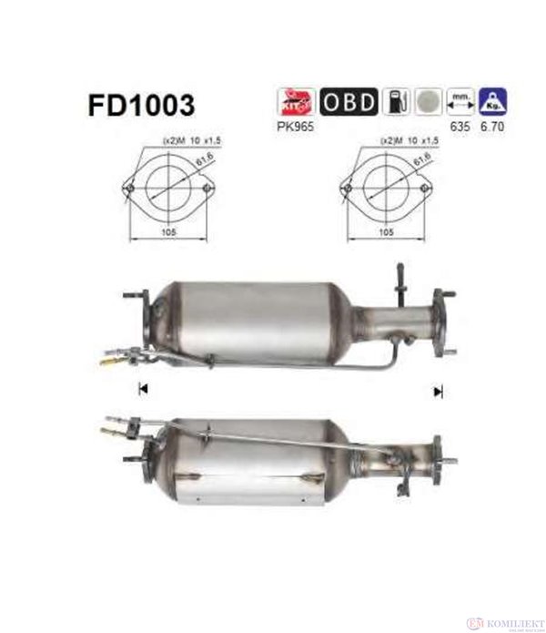 ФИЛТЪР DPF FORD FOCUS (2004-) 2.0TD TDCI - AS