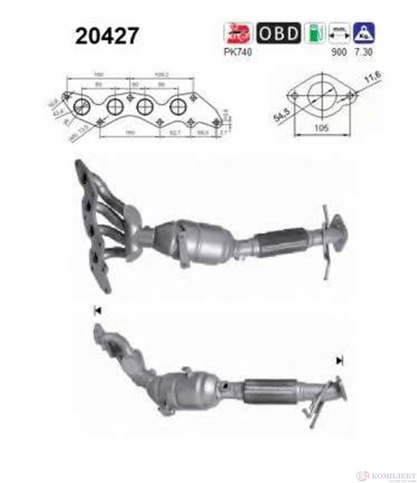 КАТАЛИЗАТОР FORD FOCUS C MAX (2003-) 1.8i 16V - AS