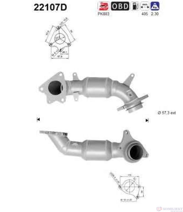 КАТАЛИЗАТОР ПРЕДЕН HONDA CIVIC (2005-) 2.2TD CDTI - AS