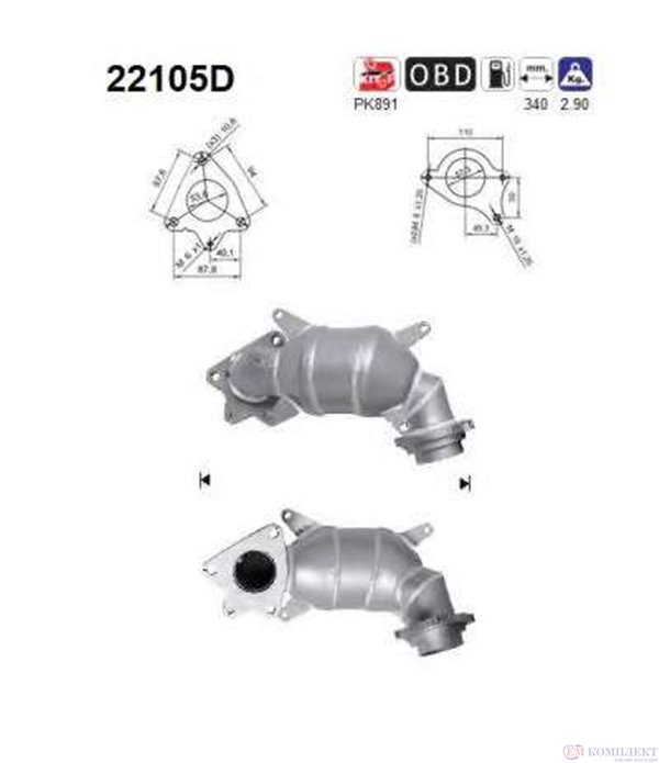 КАТАЛИЗАТОР ПРЕДЕН HONDA CR V (2006-) 2.2TD CTDI - AS