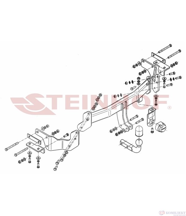 ТЕГЛИЧ KIA SPORTAGE (2004-) СТАЦИОНАРЕН STEINHOF /K-028/