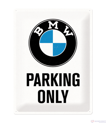 Табела ретро метална BMW Parking /XL/  30x40см.