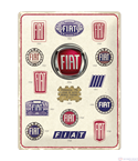 Табела ретро метална FIAT Logo Evolution /XL/  30x40см.