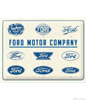 Табела ретро метална FORD Logo Evolution /XL/  30x40см.