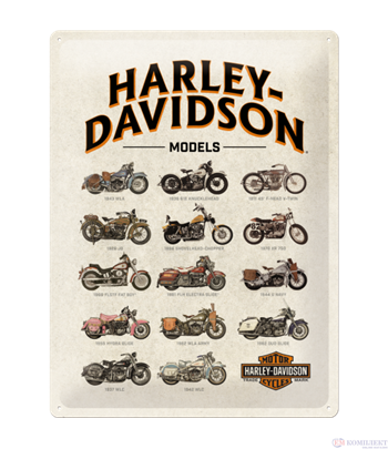 Табела ретро метална Harley Davidson Years /XL/  30x40см.